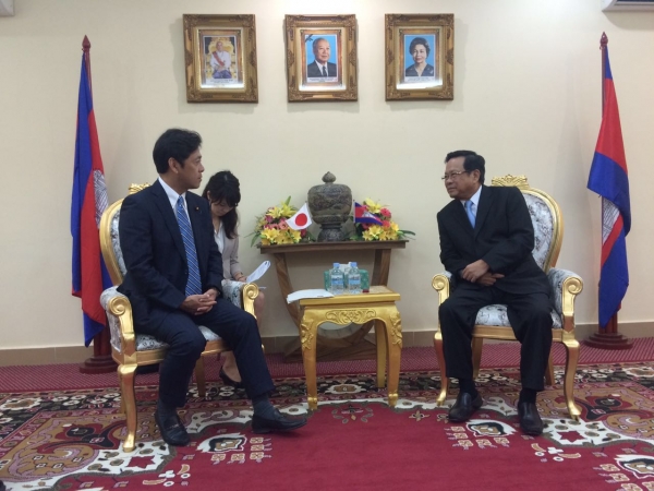 ឯកឧត្តមបណ្ឌិត អ៊ិត សំហេង ទទួលជួបពិភាក្សាការងារ ជាមួយឯកឧត្តម Hideki Miyauchi