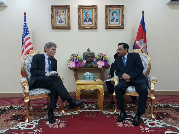 ឯកឧត្តមបណ្ឌិត អ៊ិត សំហេង ទទួលជួបពិភាក្សាការងារ ជាមួយលោក Tom Malinowski ឧបការីក្រសួងការបរទេស សហរដ្ឋអាមេរិក