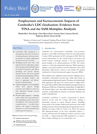 Employment and Socioeconomic Impacts of Cambodia's LDC Graduation: Evidence from TINA and the SAM-Multiplier Analysis