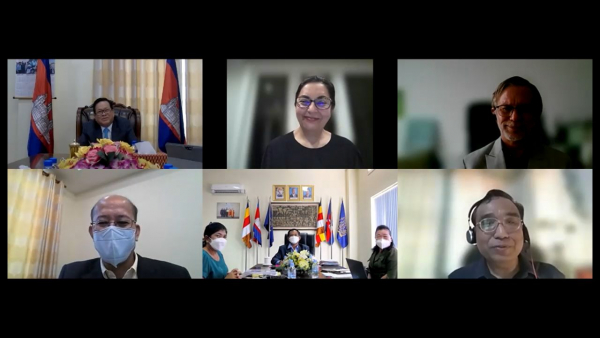 រដ្ឋមន្រ្តីក្រសួងការងារ ទទួលជួបនាយកប្រចាំប្រទេសរបស់ ADB ដែលផុតអាណត្តិ តាមប្រព័ន្ធវីដេអូ