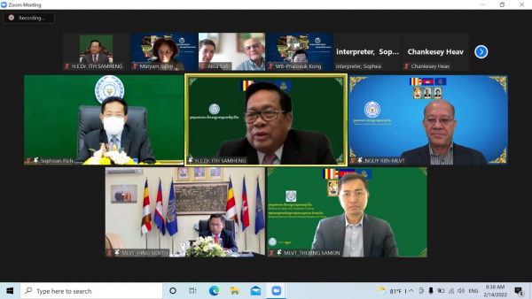 រដ្ឋមន្ត្រីក្រសួងការងារ ជួបតំណាងធនាគារពិភពលោក ពិភាក្សាពីការអភិវឌ្ឍជំនាញ ដើម្បីបង្កើនផលិតភាពការងារសម្រាប់យុវជន