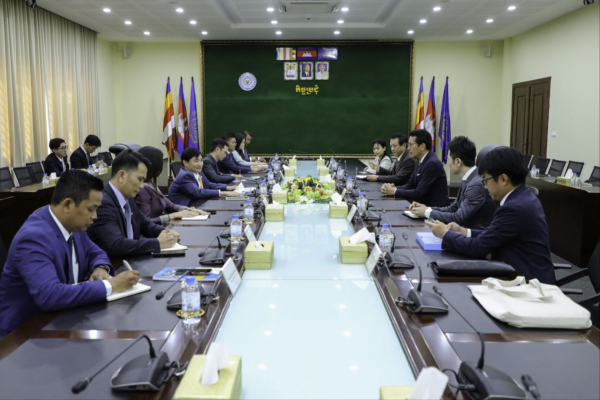 ឯកឧត្តម ហេង សួរ ទទួលជួបពិភាក្សាការងារជាមួយគណៈប្រតិភូក្រុមហ៊ុន Minebea Mitsumi